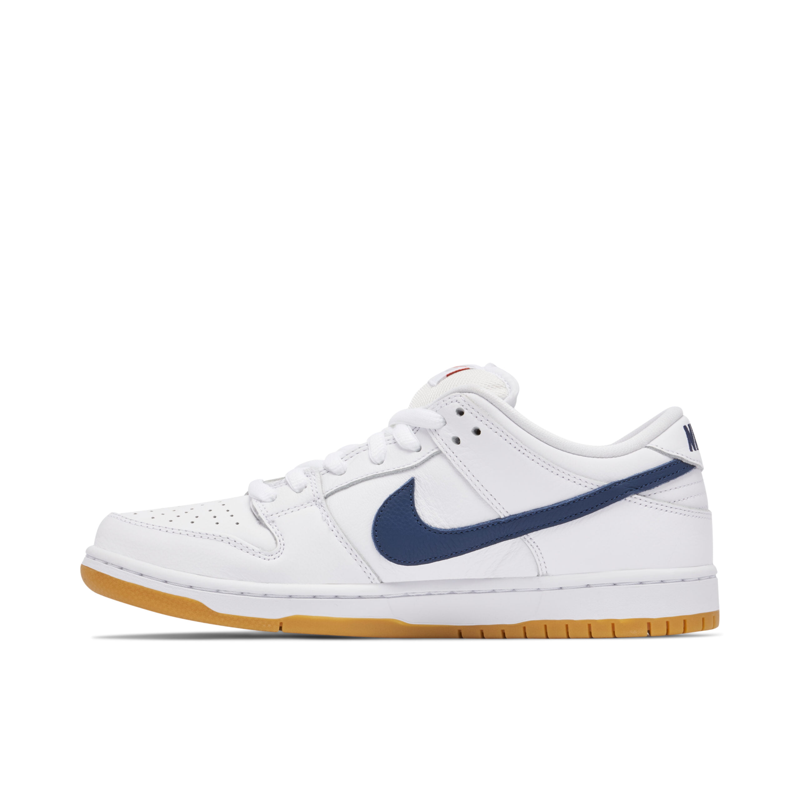 Nike SB Dunk Low Orange Label White Navy - Image 2