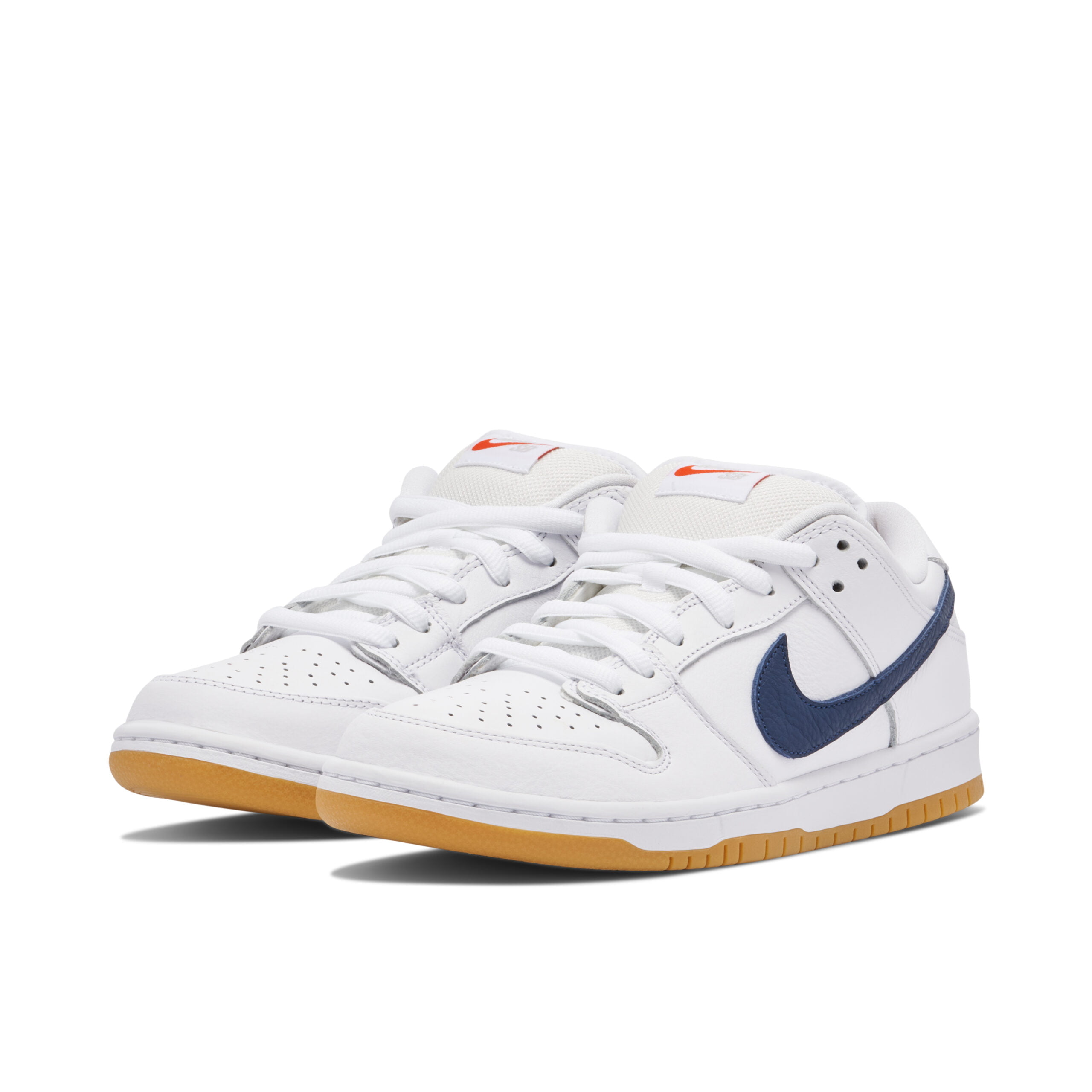 Nike SB Dunk Low Orange Label White Navy - Image 4